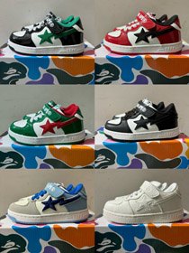 Un BATHING BAPE couleur contrastante tendance polyvalente chaussures décontractées pour enfants low-