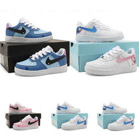 Chaussures de sport pour enfants Nike NK Air Force 1 QIXI Low-Top-4116