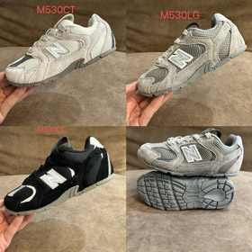 New Balance x MIU MIU NB 530 SL daim et maille bas-top chaussures de sport pour enfants-4141
