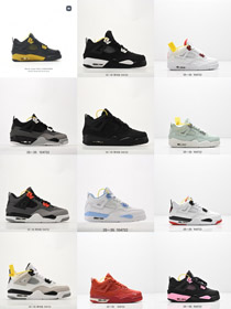 Jordan Air Jordan 4 chaud lave mi-haut enfants chaussures de basket-4146