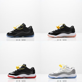 Chaussures de basket-ball pour enfants Jordan Air Jordan 11 Low Bred-4148