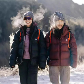 ACG série couleur bloc capuchon zip-up veste-4769  