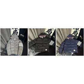 THOM BROWNE veste de vol en nylon à capuche veste-4775  