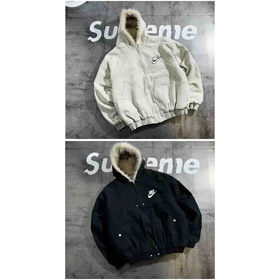 Nike nouvelle brodée swoosh veste à capuchon en coton doublé de fleece-5079  